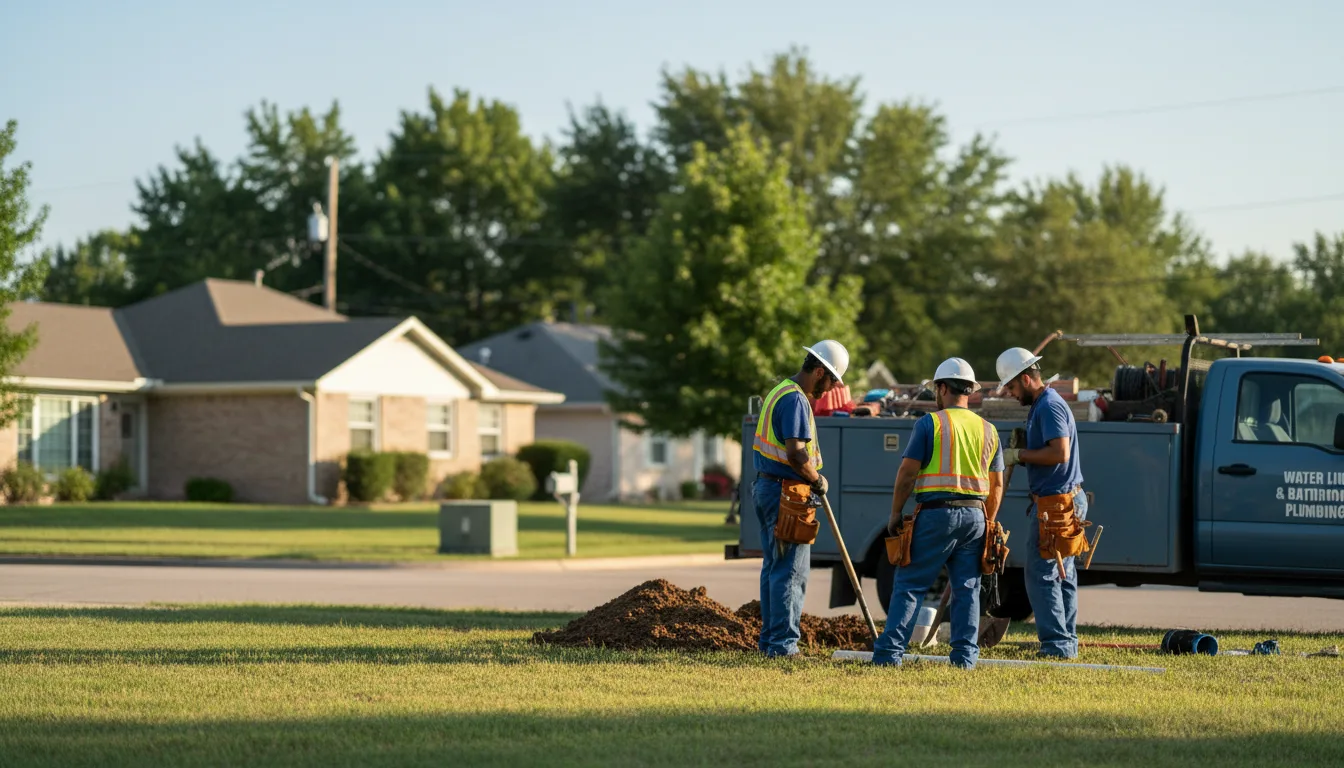 Residential water line and bathroom plumbing service in Gilead, NE